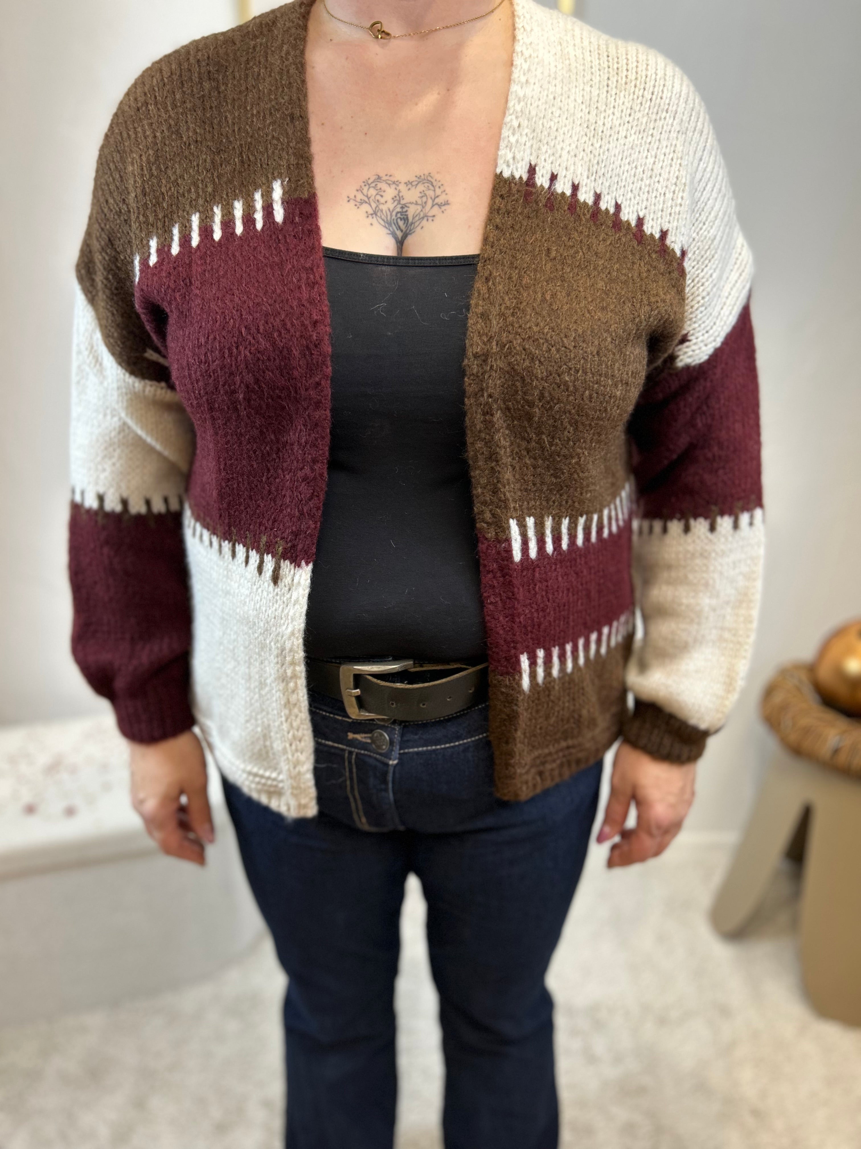 GILET ALMA BORDEAUX