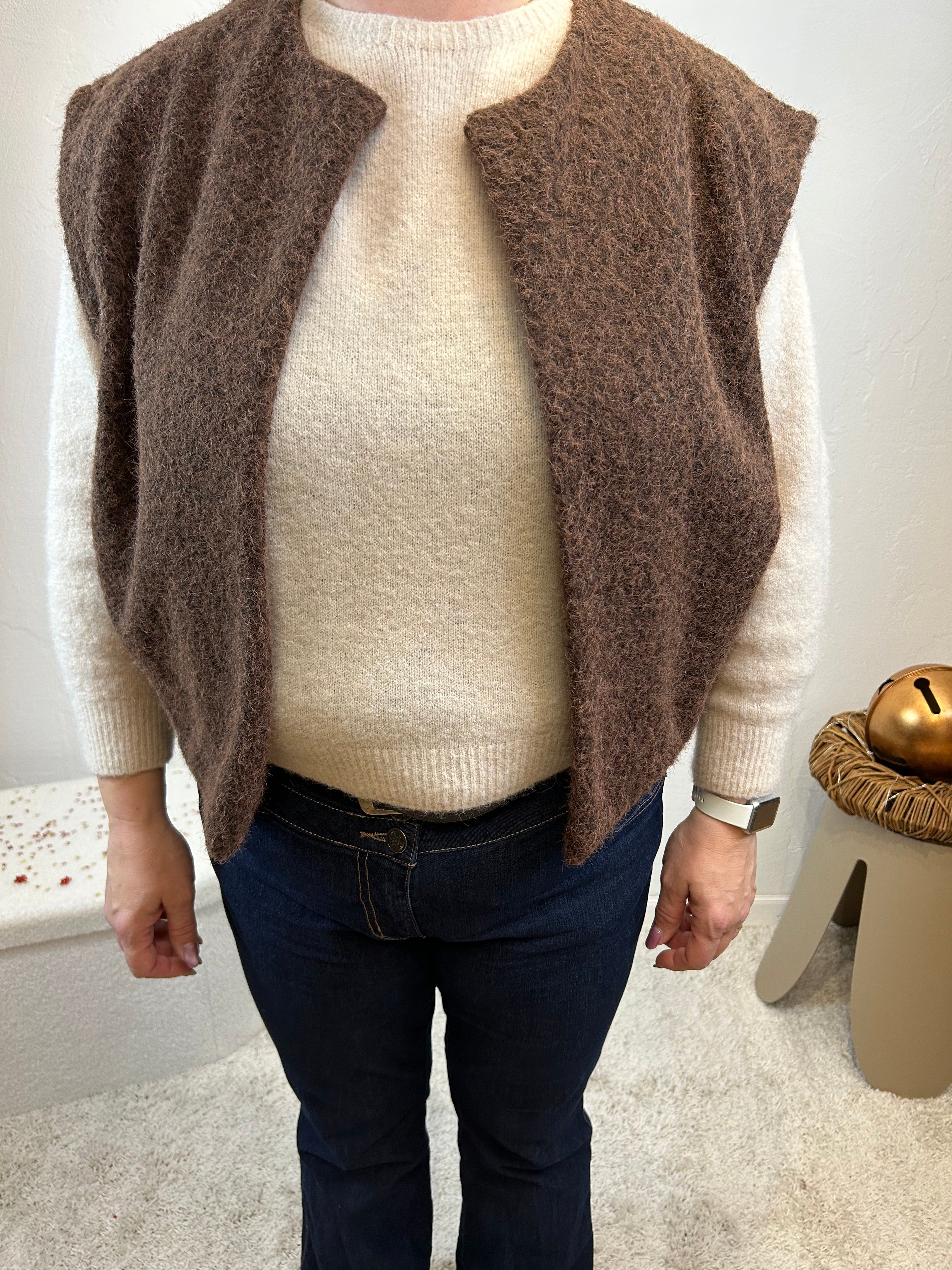 GILET ROSALIE CHOCOLAT