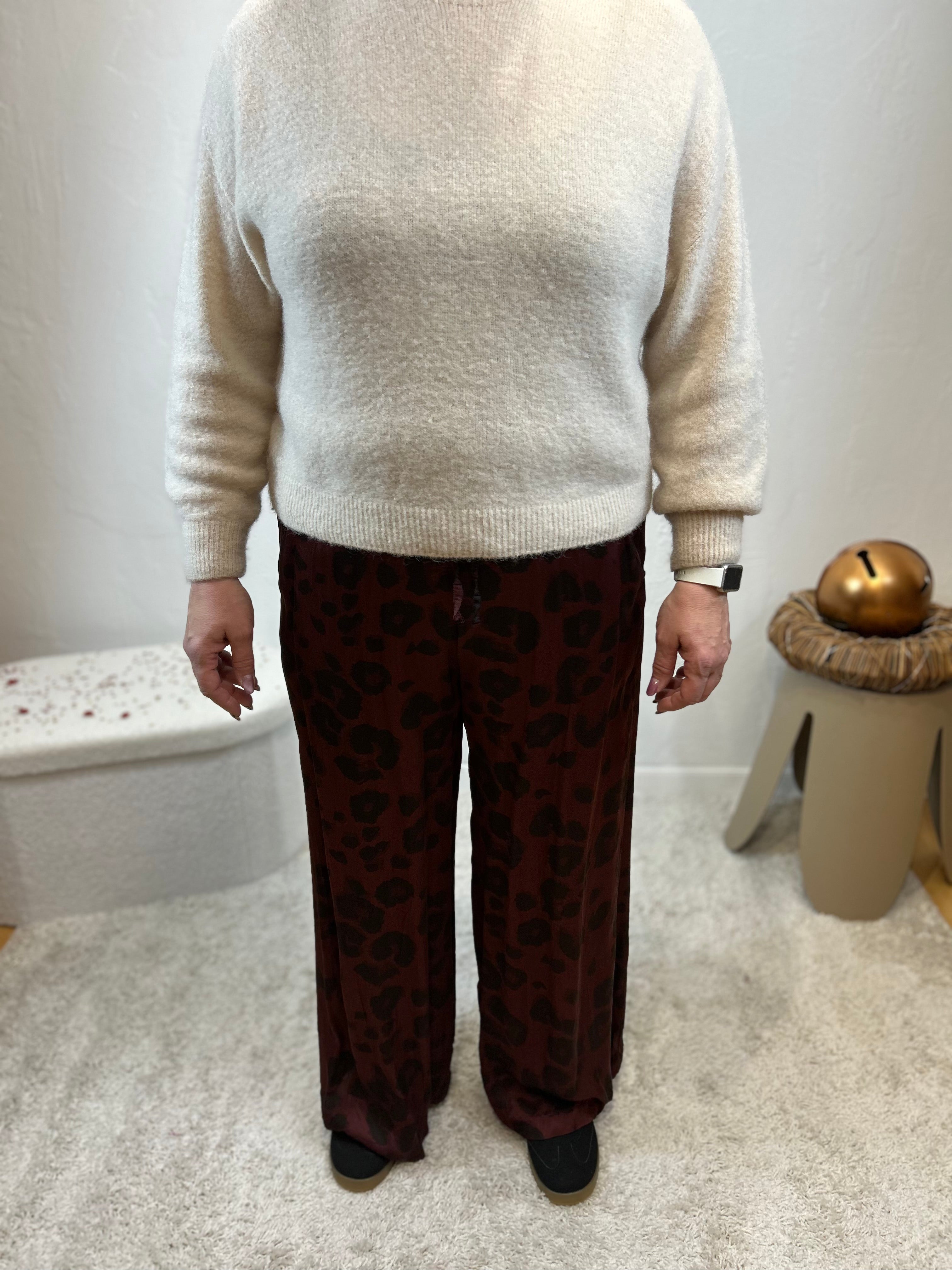 PANTALON SONI BORDEAUX