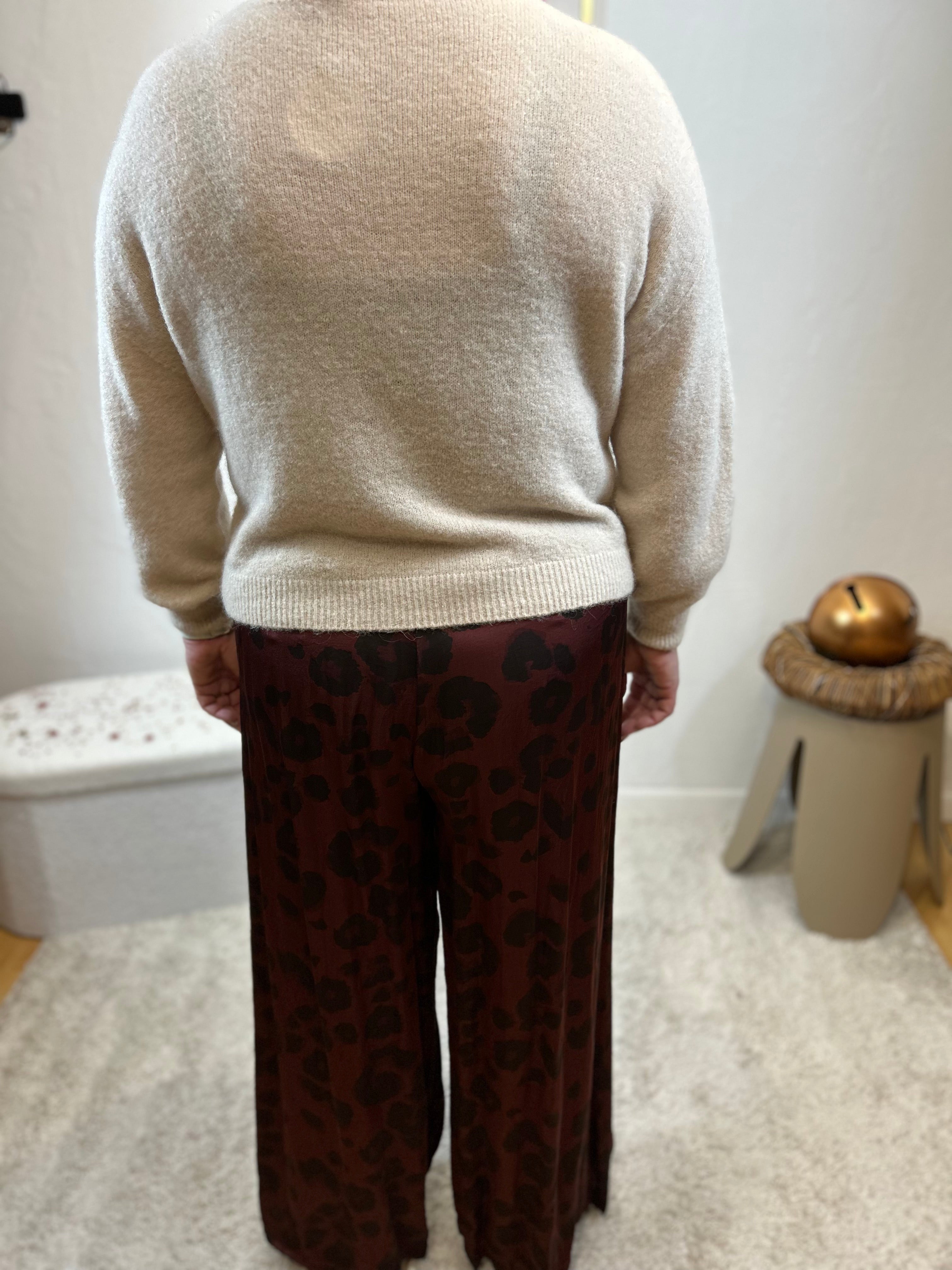 PANTALON SONI BORDEAUX