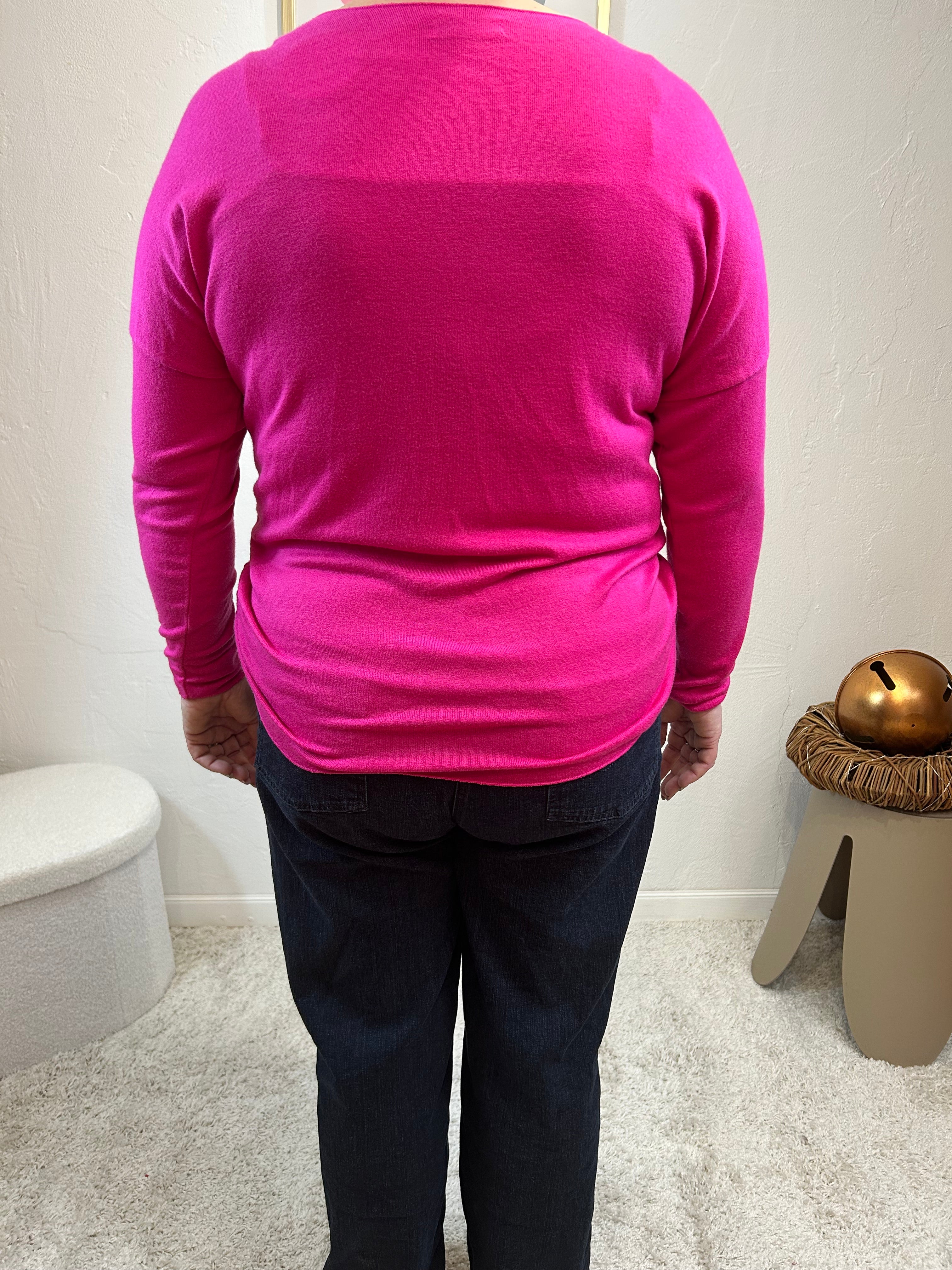 PULL "J'ADORE" FUCHSIA GRACIEUSES