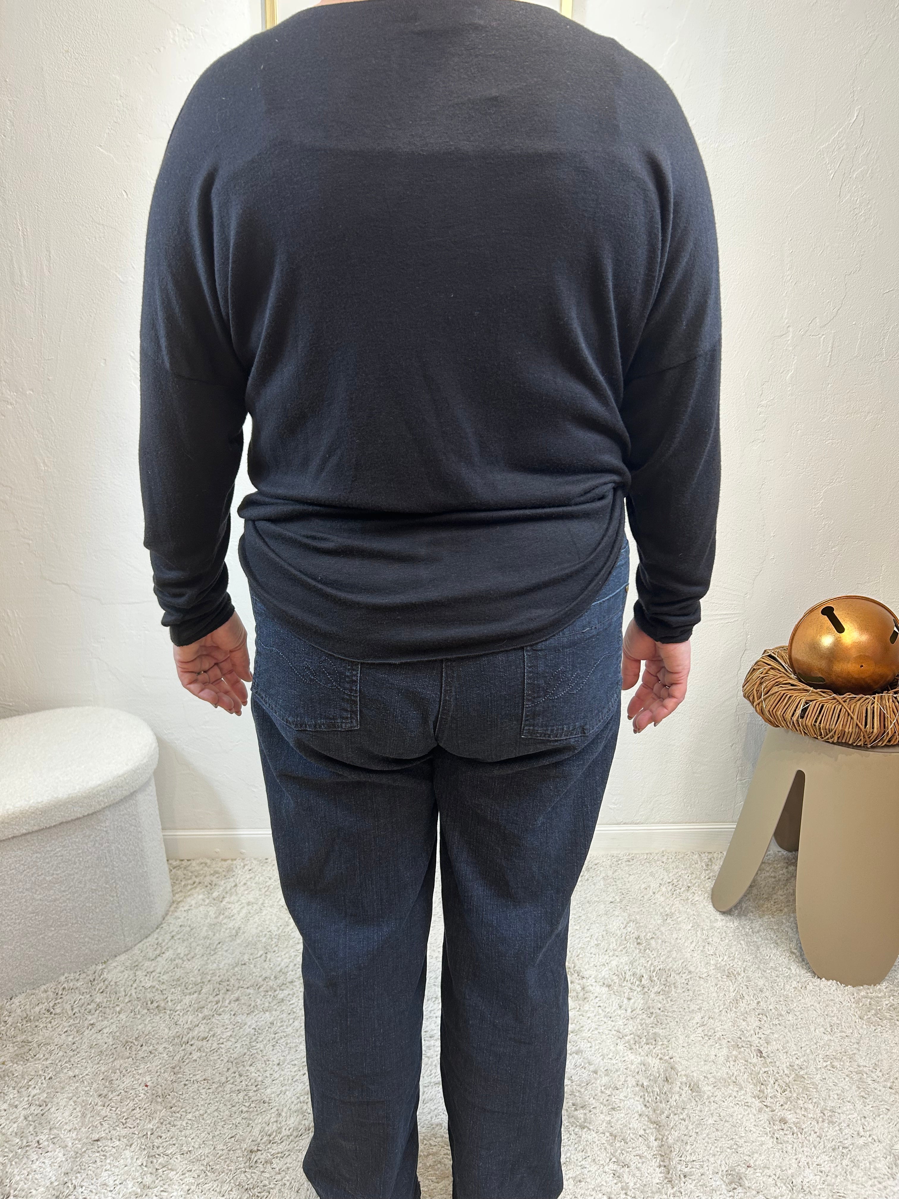 PULL "J'ADORE" NOIR GRACIEUSES