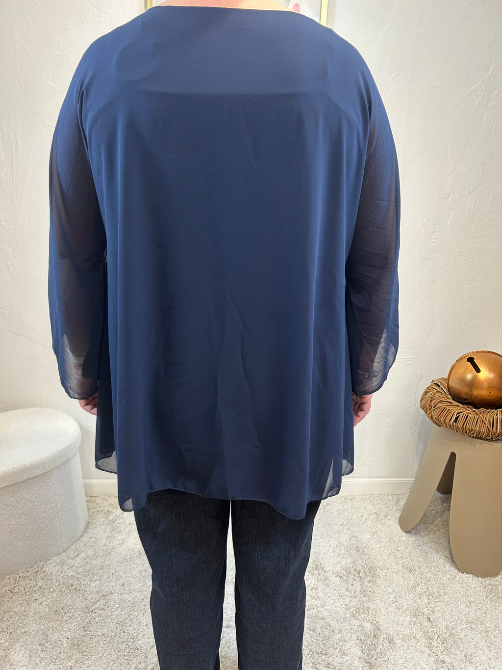 BLOUSE VICTORIA BLEU MARINE GRACIEUSES