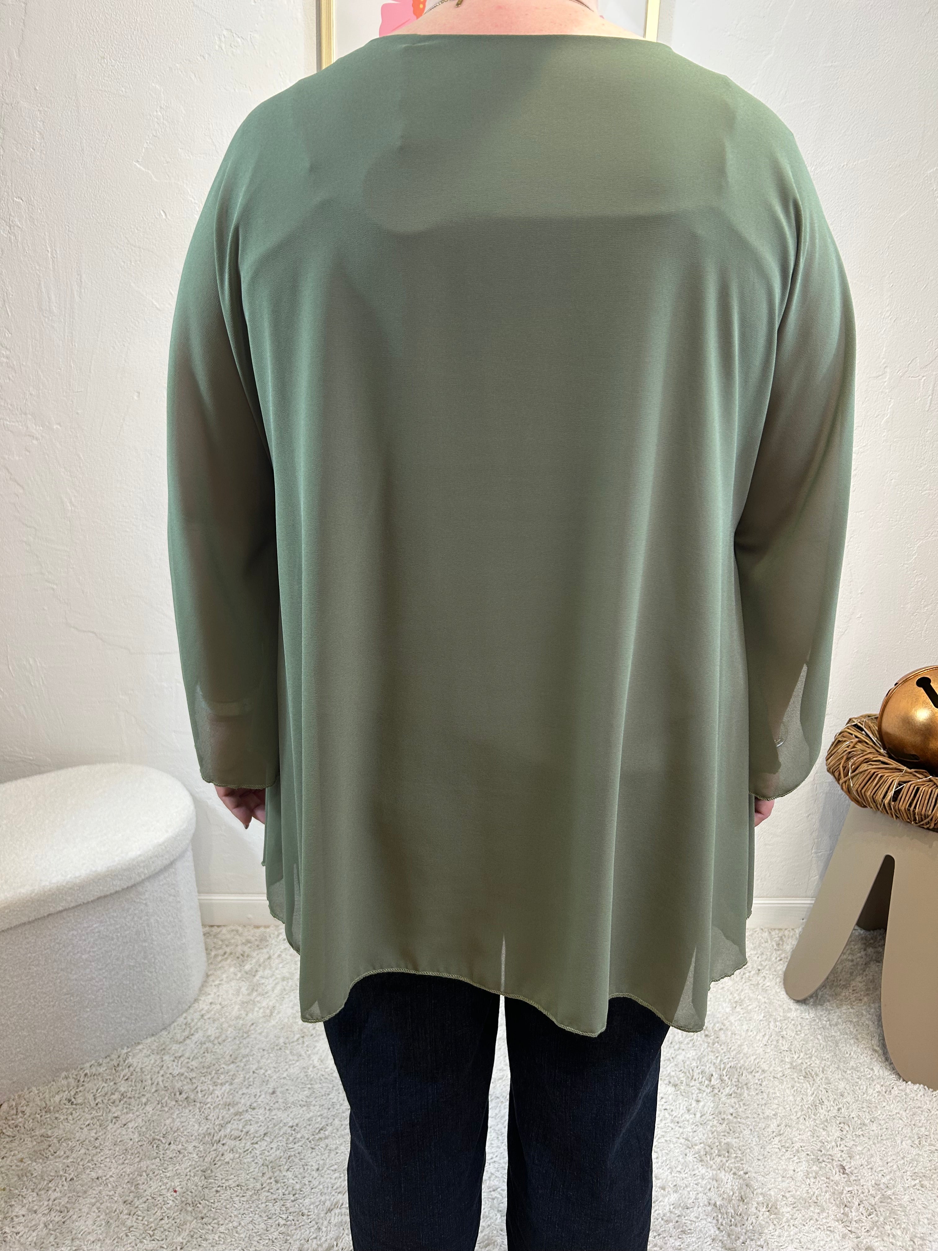 BLOUSE VICTORIA KAKI GRACIEUSES