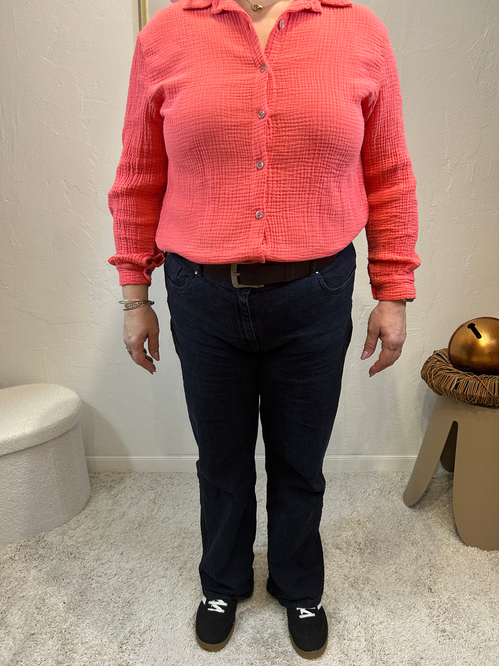 CHEMISE MILA CORAIL