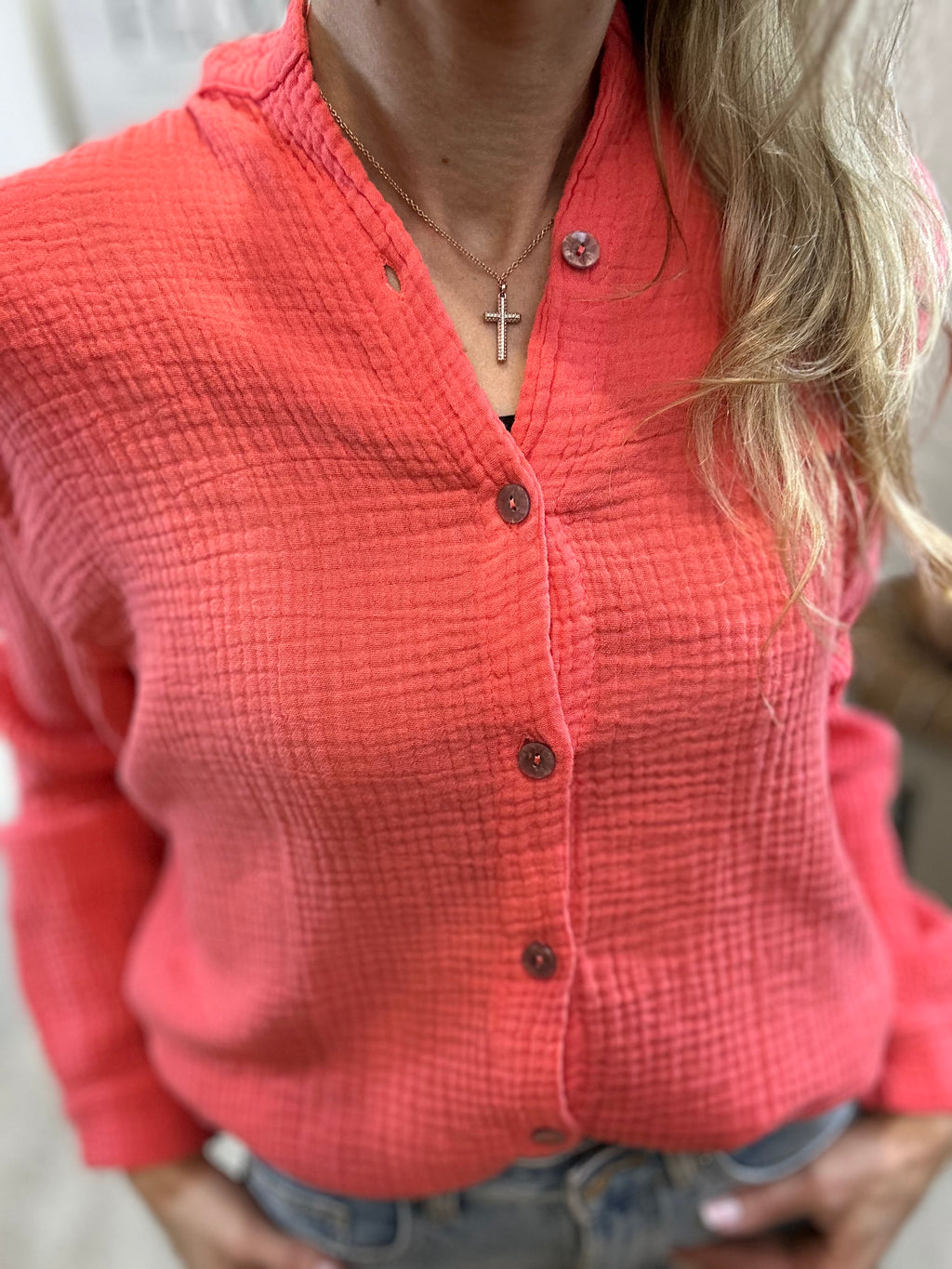 CHEMISE MILA CORAIL