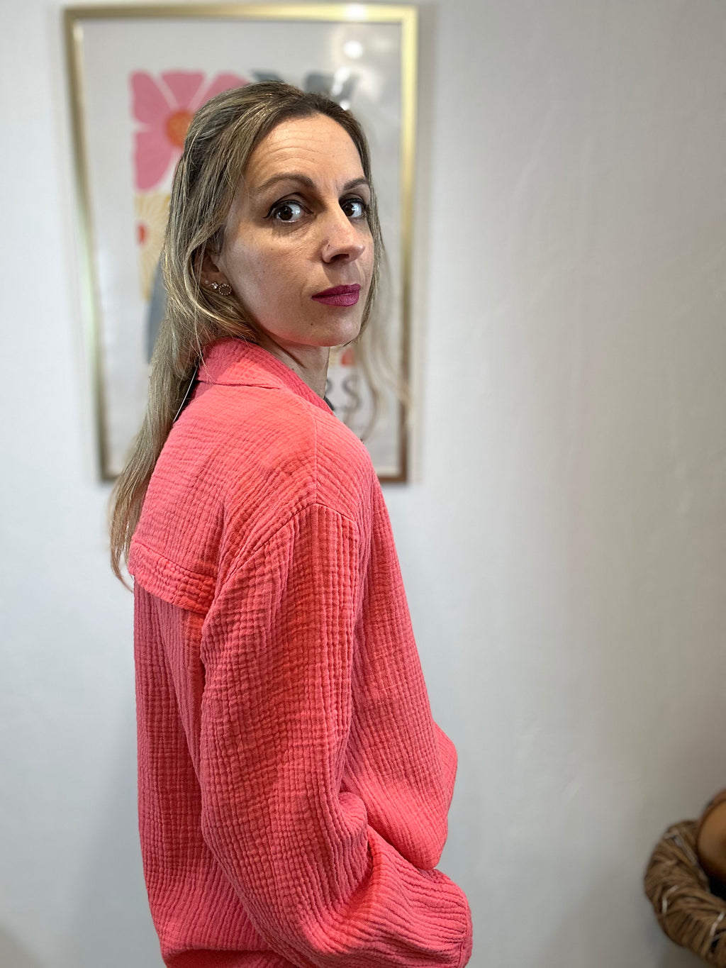 CHEMISE MILA CORAIL