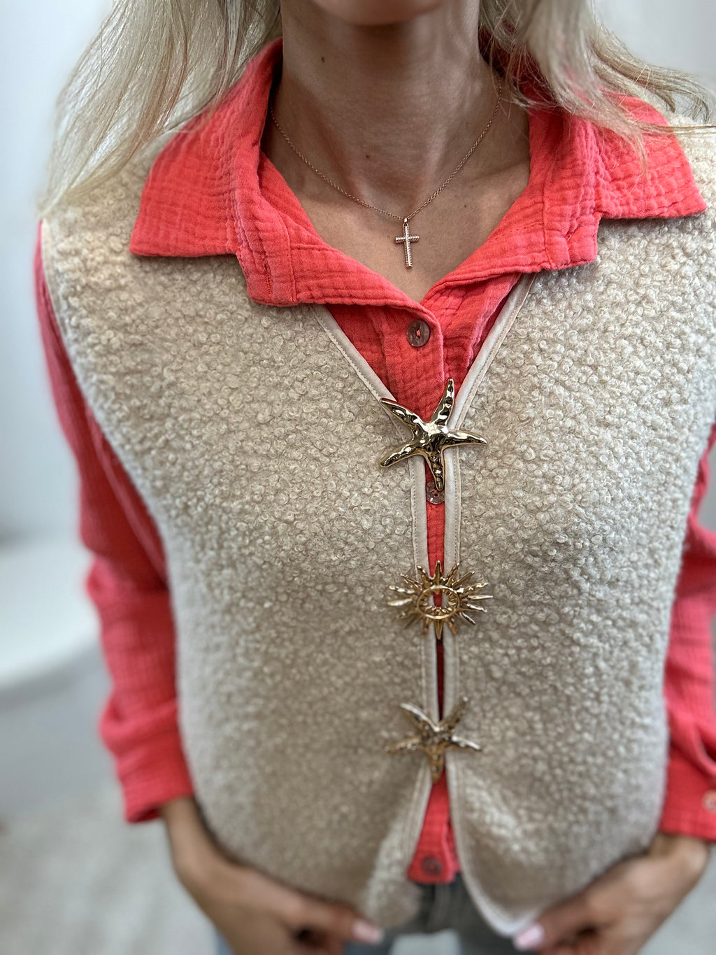 CHEMISE MILA CORAIL