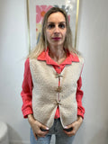 GILET BROCHES BEIGE