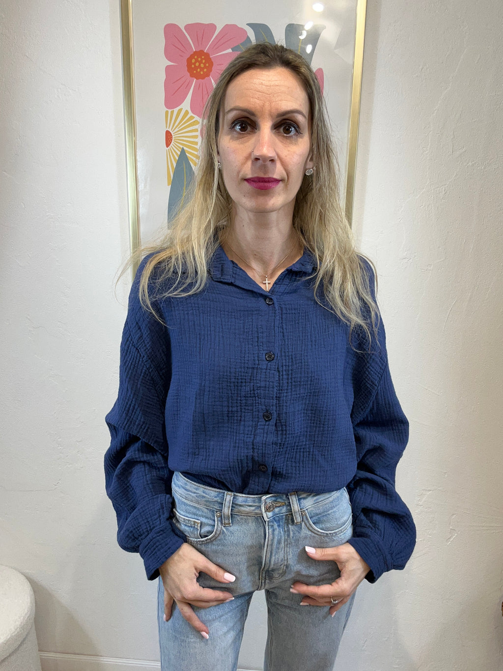 CHEMISE MILA BLEUE MARINE