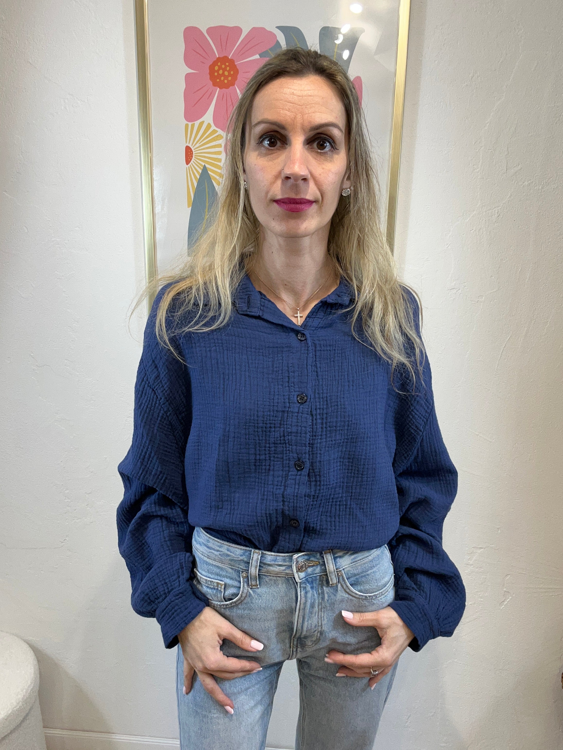 CHEMISE MILA BLEUE MARINE