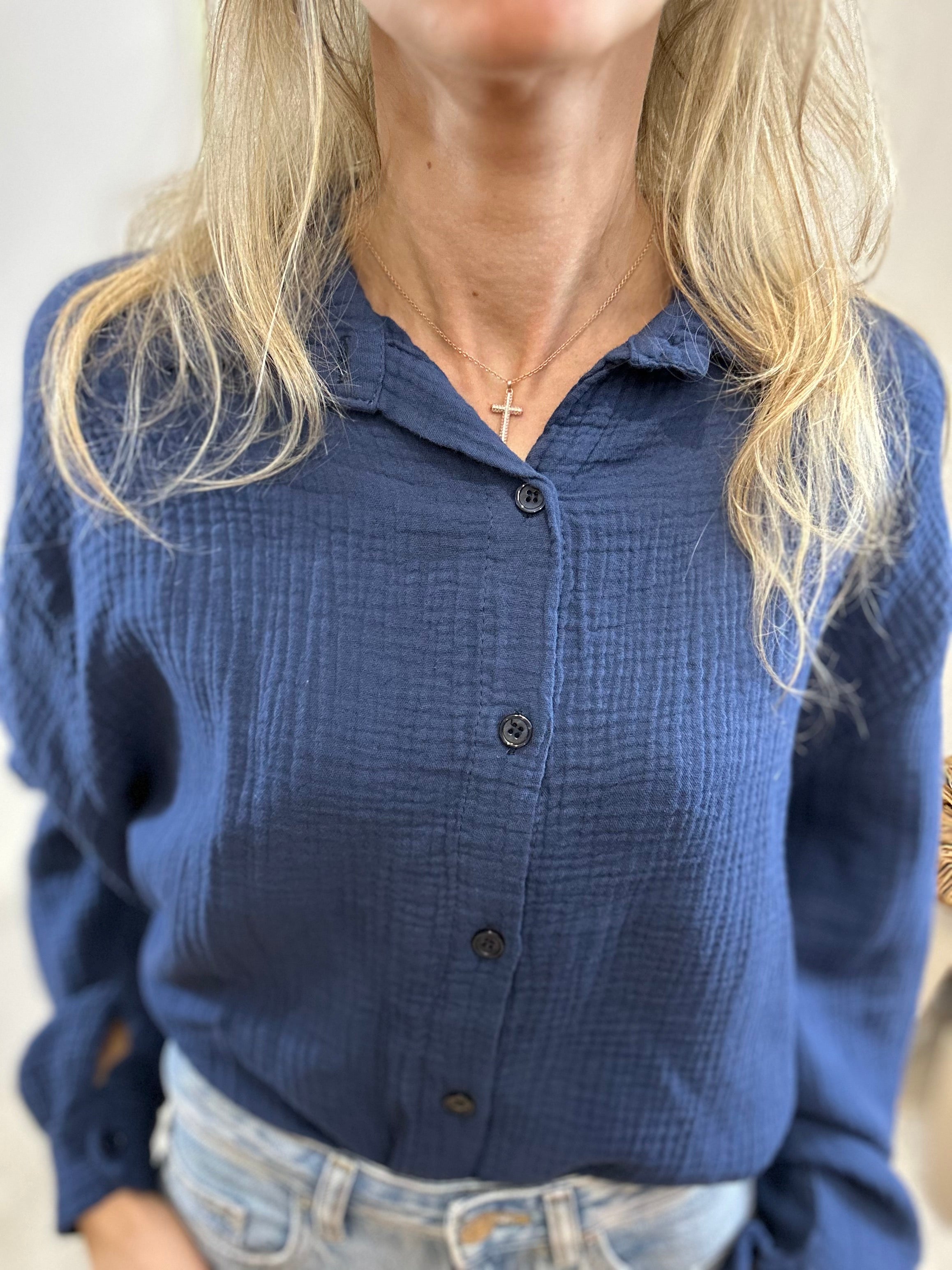 CHEMISE MILA BLEUE MARINE