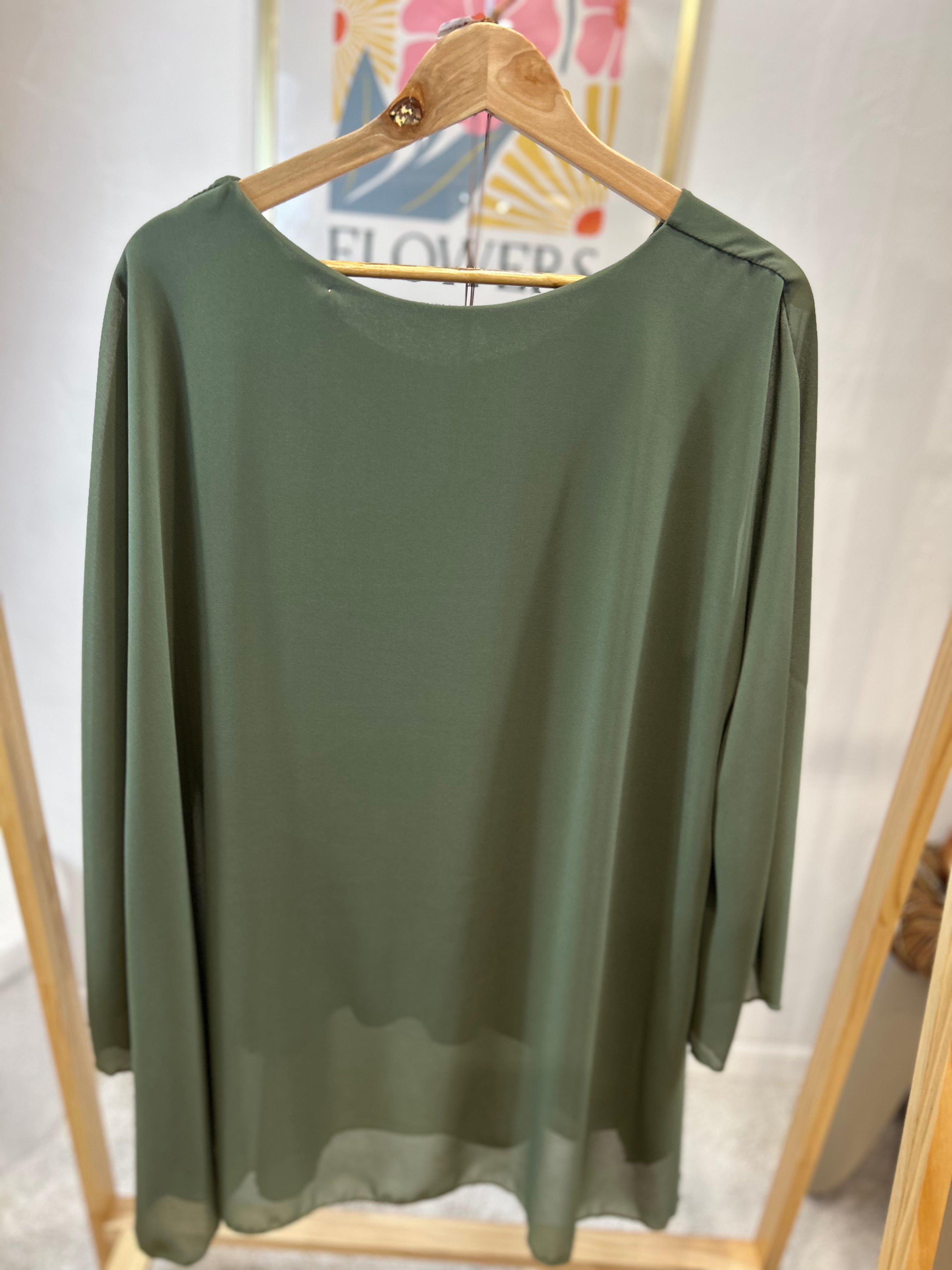 BLOUSE VICTORIA KAKI GRACIEUSES