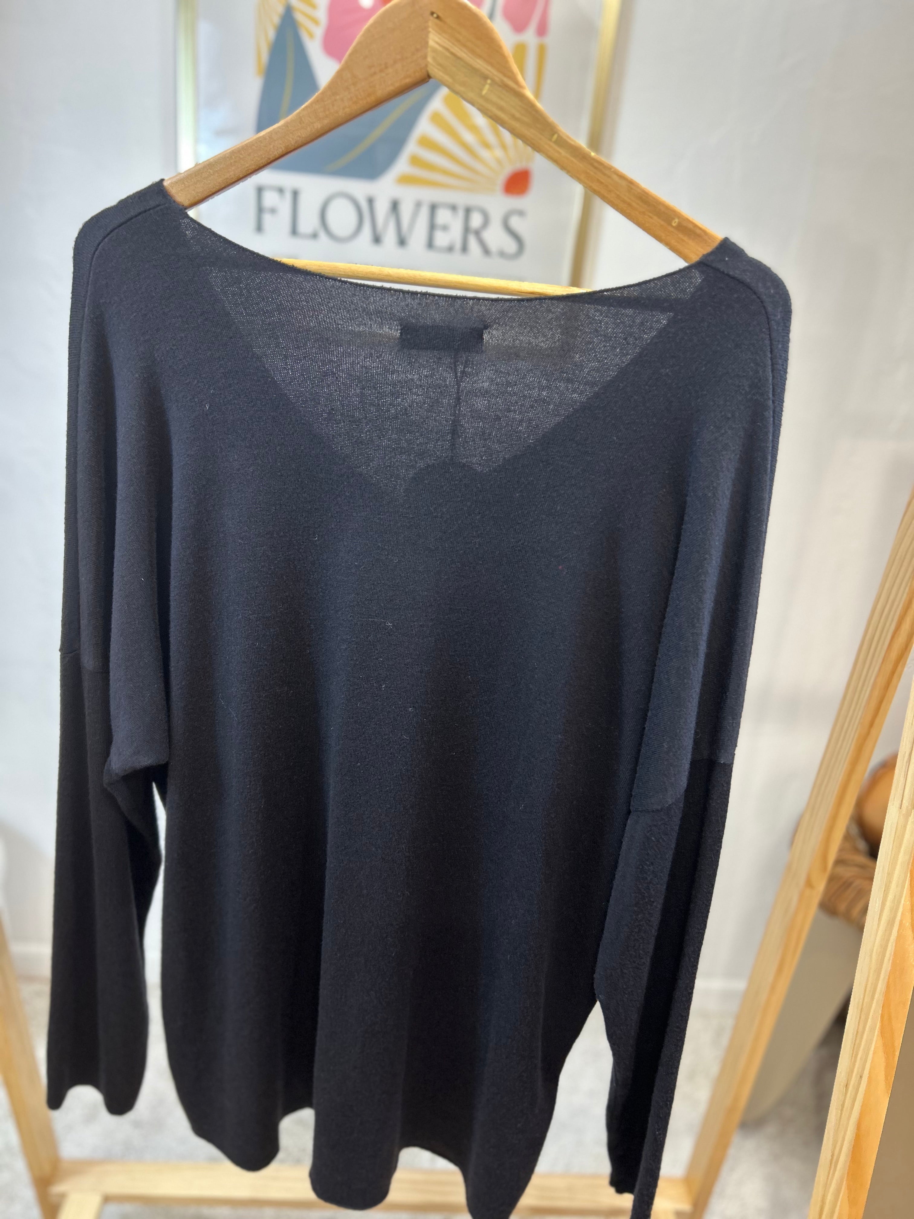 PULL "J'ADORE" NOIR GRACIEUSES