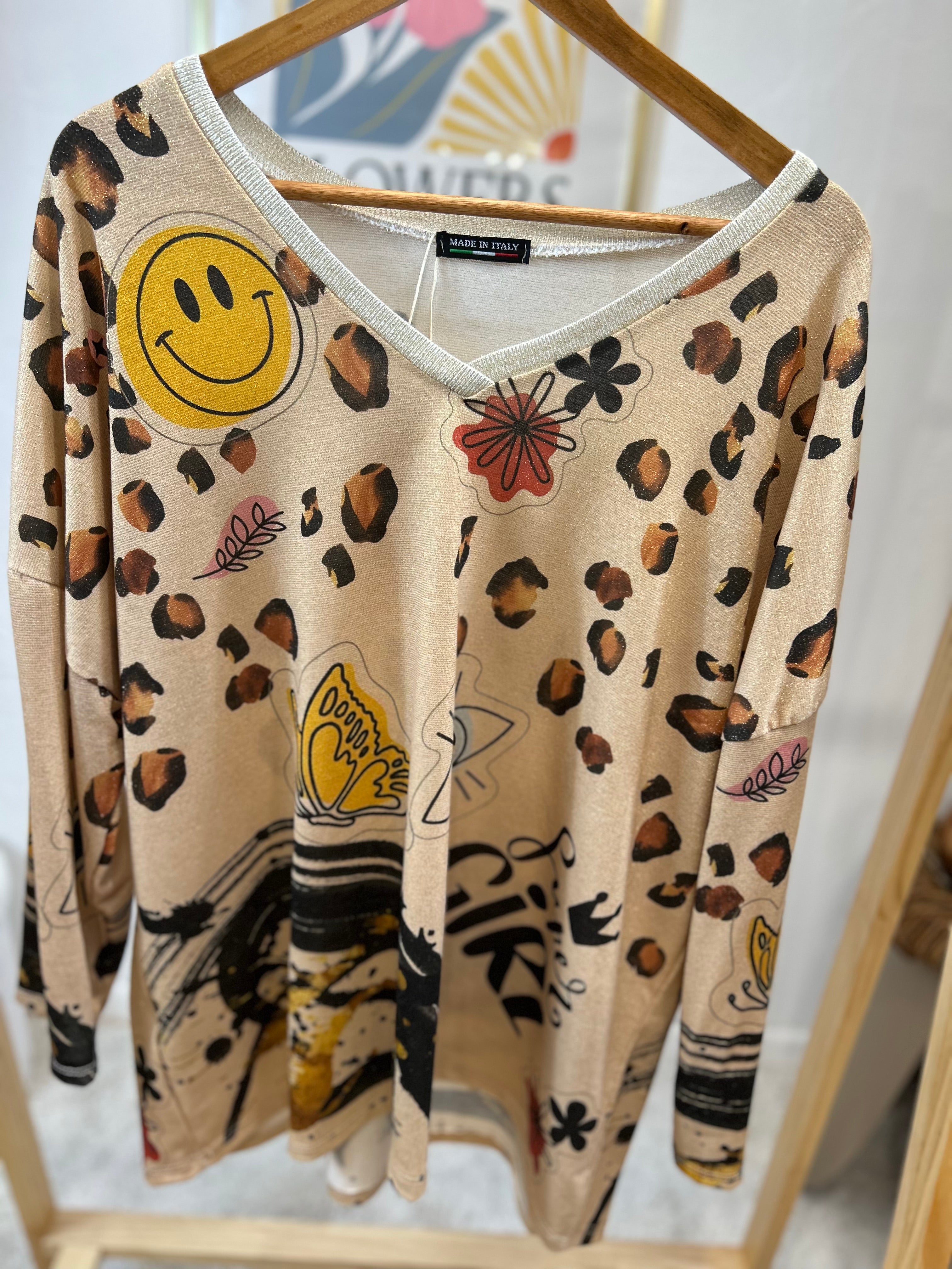 T-SHIRT "GIRL" GRACIEUSES COGNAC