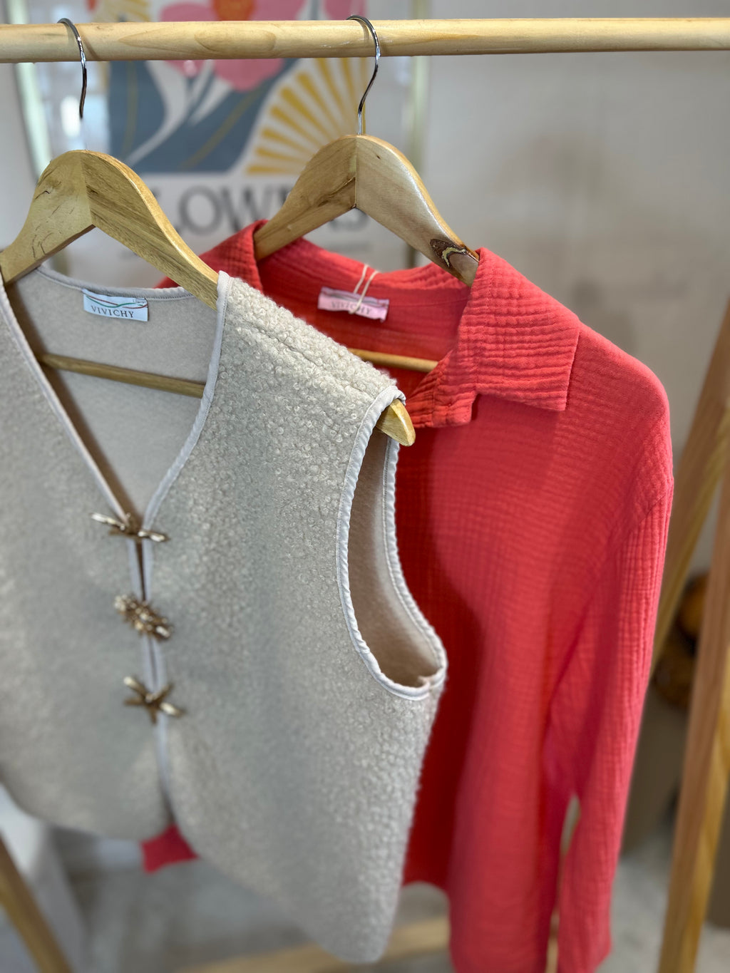 CHEMISE MILA CORAIL