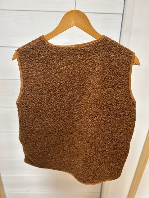 GILET BROCHES TERRACOTTA