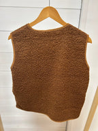 GILET BROCHES TERRACOTTA