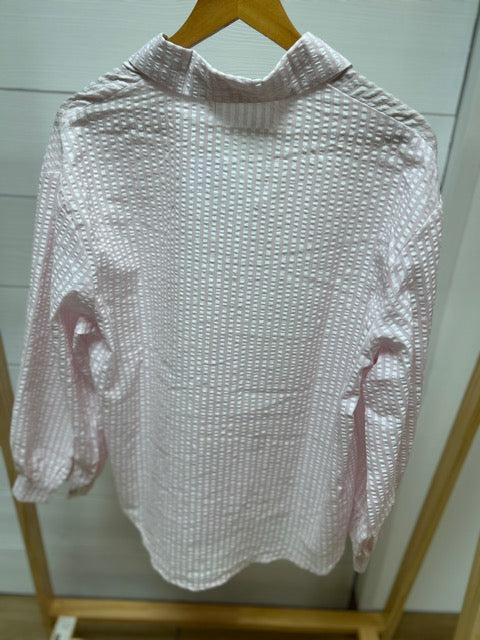 CHEMISE EVA RAYEE BLANC/ROSE