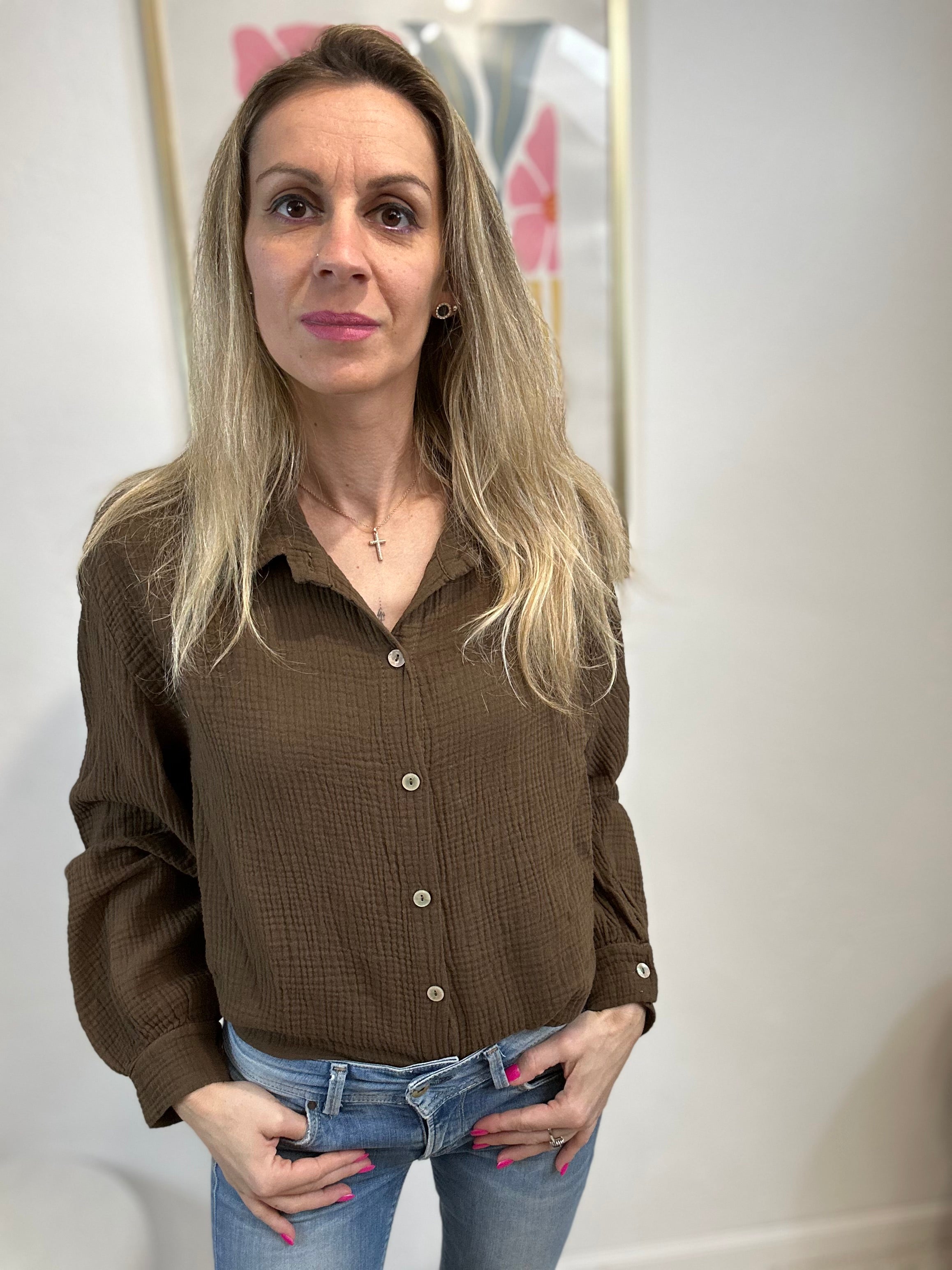 CHEMISE MILA CHOCOLAT