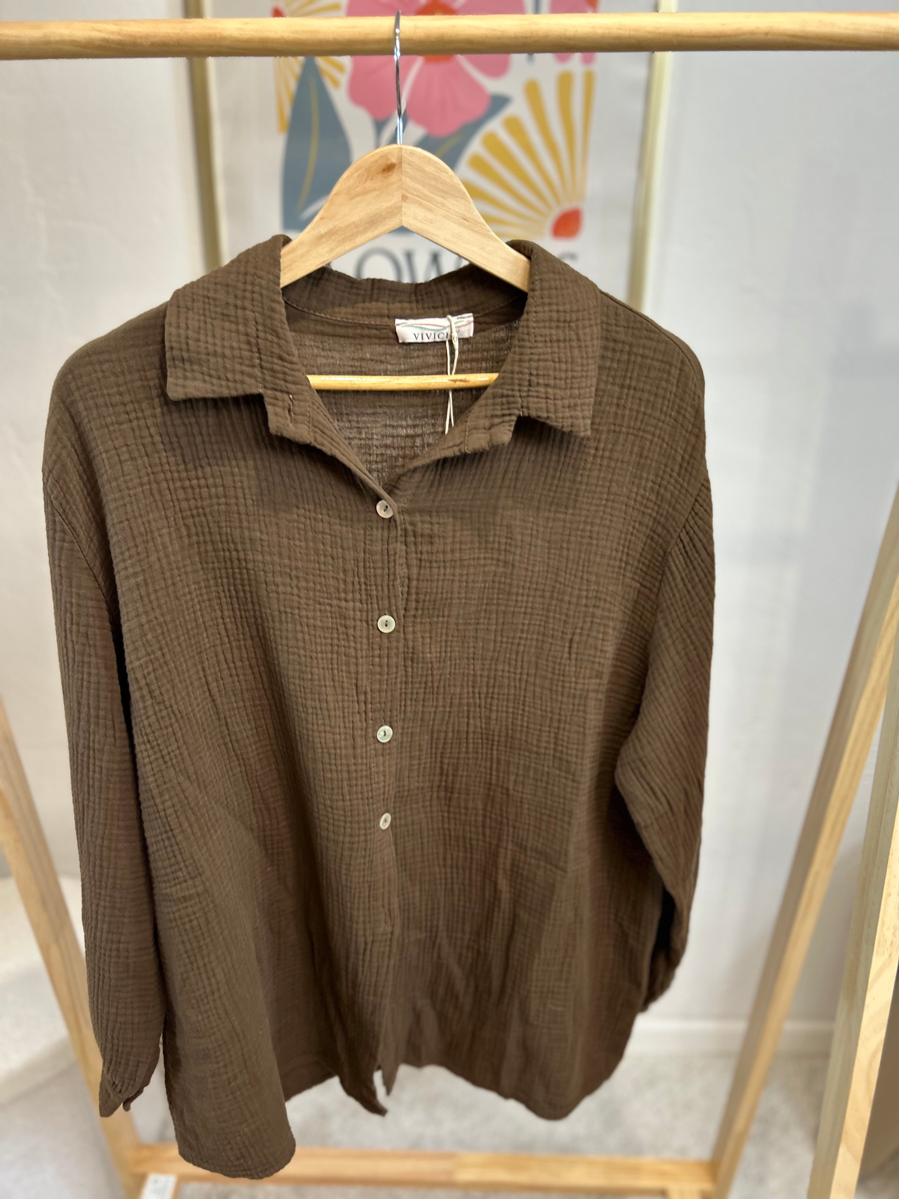 CHEMISE MILA CHOCOLAT