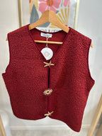 GILET BROCHES BORDEAUX
