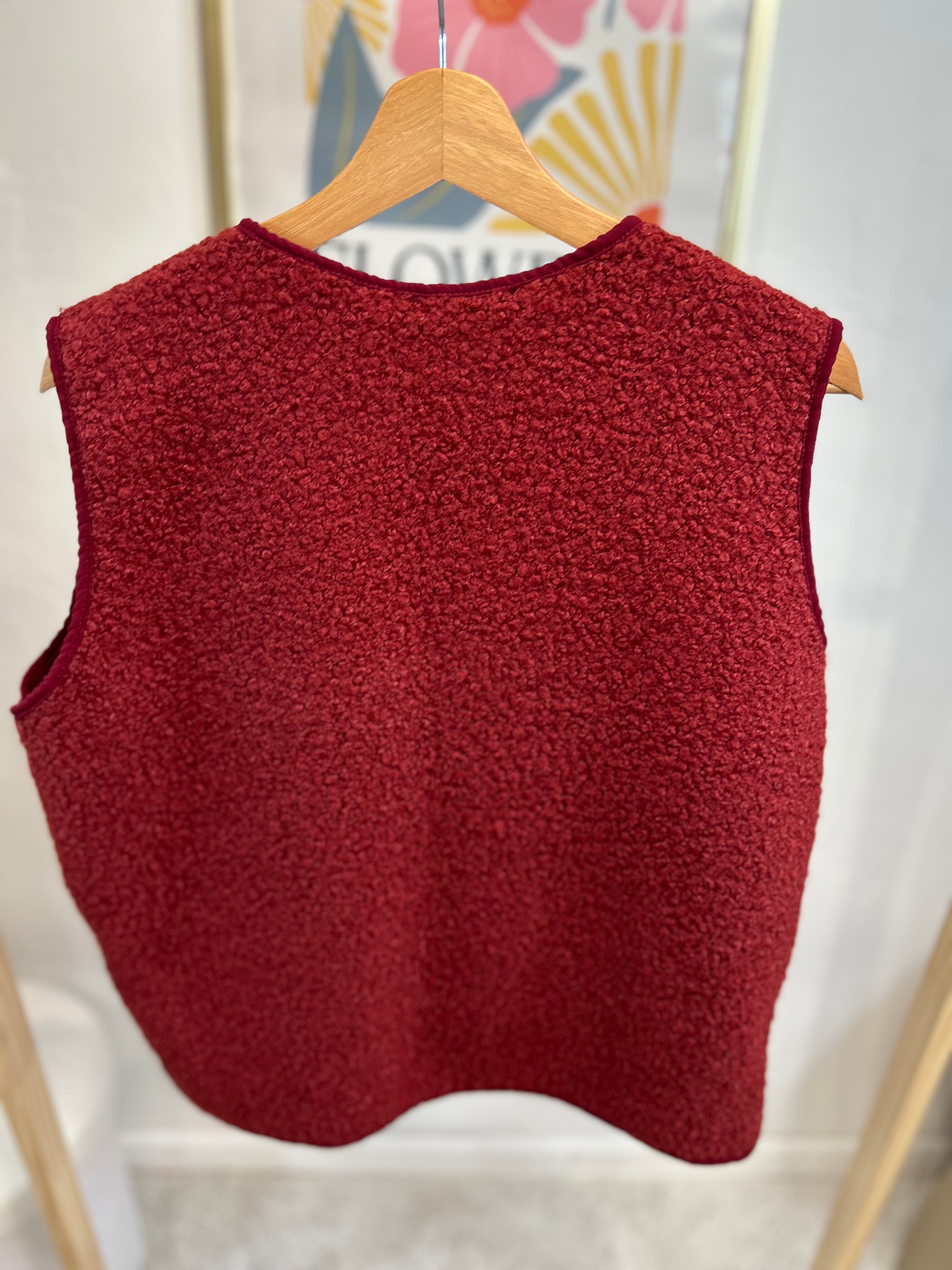 GILET BROCHES BORDEAUX